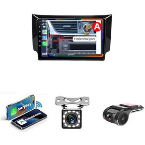 Dubbel Din Auto Stereo Compatibel Met Apple Carplay Android Auto Voor Nissan Sylphy B17 Sentra 12 2013-2018 Plug En Play AM/FM Autoradio Back-up Camera, Stuurbediening, Spiegel Link(NF-6 4G WIFI 8G+12