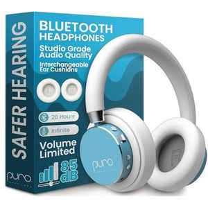 Puro Sound Labs BT2200 Plus Bluetooth-hoofdtelefoon voor kinderen, volumebeperkende 85dB, audio van studiokwaliteit, over-ear en comfortabel ontwerp, batterijduur van 20 uur, gemakkelijk aan te