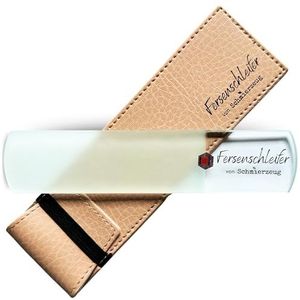 SCHMIERZEUG Eeltverwijderaar – eeltvijl van glas met twee sterktes – veilig eelt verwijderen op de voet – incl. etui – zacht alternatief voor eeltschaaf en eeltrasp