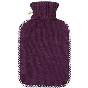 Premium kruik 1.8 liter met fijn grijs gebreide hoes en witte stiksels Afdekking in grijs - nieuw model (paars)