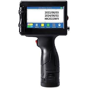 Draagbare inkjetprinter voor elk oppervlak Printer Kleine Volautomatische Handheld, Label Label Verpakking Zak QR Code Barcode Draagbare Inkjet Printer(12.7mm black)