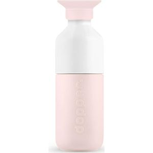 Dopper Steel 350 ml Soft Pink roestvrijstalen drinkfles, BPA-vrije waterfles, 18/8 roestvrij staal, lekvrij, sportfles voor sport, outdoor en kantoor
