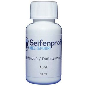 Seifenprofis 50 ml zeepgeur (appel), geurolie voor het maken van zeep, 100% veganistisch, biologische badbommen, kaarsgeur, kamergeur, zeepgieten