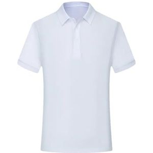 Mannen Zomer Slanke Polos Shirt Mannen Casual Korte Mouw Shirt Mannen Outdoor Ademend T- Shirt Mannelijke Kleding, Wit, L