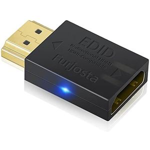 Furjosta 4K HDMI EDID Emulator Passthrough Adapter Koppeling HDMI Dummy Plug voor Computer Monitor Projector Video Splitter Schakelaar KVM Extender AV-ontvanger 3840x2160@60Hz 1P