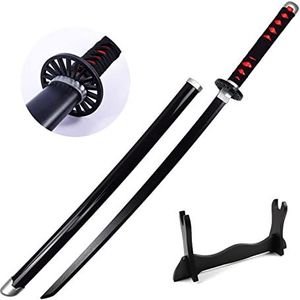 Tanjiro Samurai Zwaard Set Katana Zwaard Hout Demon Slayer Cosplay Tanjiro Halloween Prop Demon Slayer Zwaard Anime Fans Xmas Verjaardagen Geschenken Houten Zwaard Verzamelobjecten/104cm