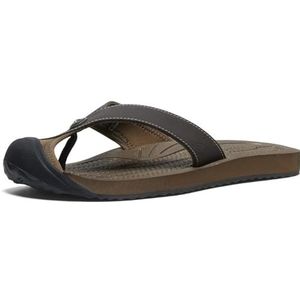 KEEN Barbados Teenslippers voor heren, ademend, comfortabel, teenslippers, Java Dark Earth, 46 EU