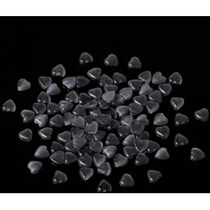 6 mm 8 mm natuurlijke liefde Cat Eye kralen hartvorm cabochon kralen voor sieraden maken maansteen DIY bedelarmband losse kralenwerk-zwart-8 mm ongeveer 20 stuks