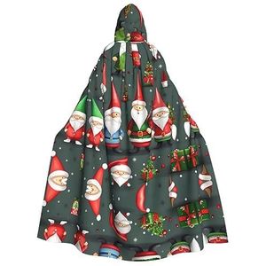 EdWal Xmas grappige kabouters print capuchon gewaad, unisex volwassenen capuchon mantel, carnaval cape voor Halloween cosplay kostuums