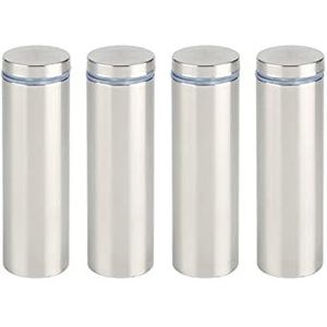 Afstandsbevestigingen, 4 stuks borden afstandsschroeven reclamebouten stalen wand afstandshouders spijker billboard bevestigingsschroeven(25x80mm)