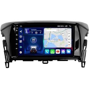 Android 14 Dubbel Din Autoradio Voor Mitsubishi Eclipse Cross 2017-2021 Hoofdunit 9""IPS Touchscreen Multimediaspeler met achteruitrijcamera Ondersteuning Carplay Bluetooth GPS Sat Nav RDS SWC(P18 8Cor