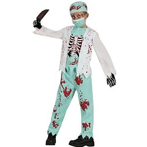 FIESTAS GUIRCA Zombie skeletkostuum - dokter bloedig chirurg - Halloween kostuum kind 10-12 jaar