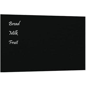 vidaXL Magneetbord wandgemonteerd 100x60 cm gehard glas zwart