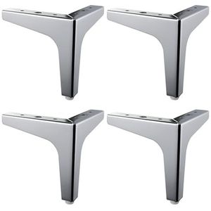 LIXDASYUAN 4 stuks metalen meubels voetsteun zilver koffietafel voetbank voet meubels accessoires rubberen bed bord xiaolu