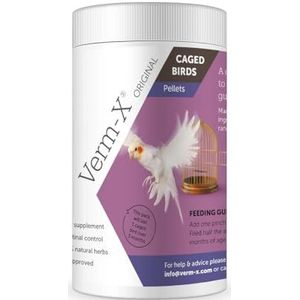 Verm-X 26012/2368 Verm-X kruidenpallets voor vogels in kooien thuisdier huisdier wormmitel & endoparasit - 100 g
