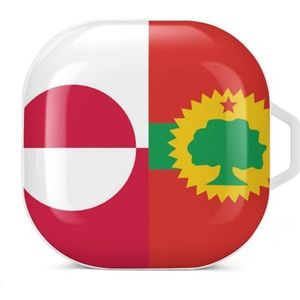Groenland Oromo Liberation Front Flag Oordopjes Hoesje Compatibel met Samsung Hard Shell Beschermhoes Wit-Stijl