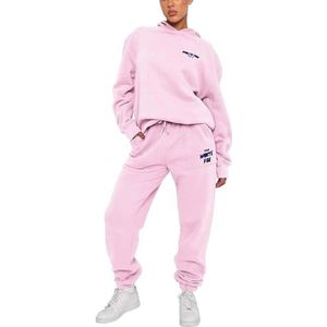 CheJooe Witte Fox Dupe Hoodie Trainingspak Womens Leisure Suits Dames 2 Stuk Warme Outfit Volledige Set Activewear Gym Wear Jogger Track Suits Womens Kleding, roze, XXL