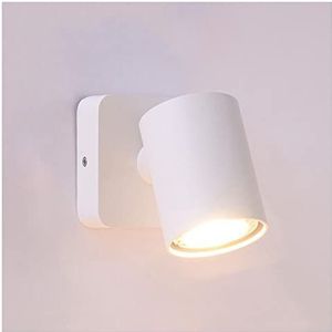 Wandlampen Aluminium wandlampen binnen 7W GU10 LED-wandlamp Moderne stijl vouwbare rotatie for thuishotel slaapkamer nachtkastje woonkamer lezen sconce Beugel lamp (Color : Cool, Size : White With S