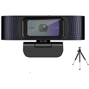 Webcam, Webcam HD 1080P met privacysluiter USB-camera Computer PC Laptop Autofocus met microfoon for conferenties, livestreaming, opname,voor livestreaming, videogesprekken en conferenties