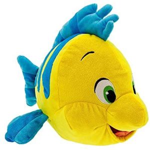 Disney Ariel Pluche knuffeldier ""De kleine zeemeerminnen"", maat 34,5 cm, beste vriend van Ariel, pluche vis met geborduurde details en glanzend oppervlak, geschikt voor pasgeborenen, Meerkleurig