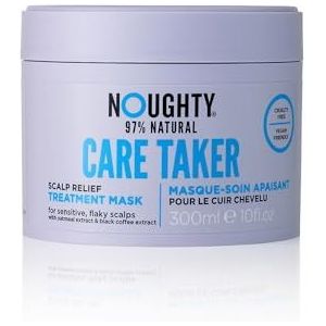 Noughty 97% natuurlijk verzorgingsmasker voor hoofdhuidverlichting, verzachtende ingrediënten om irritatie te kalmeren, kalmerend havermoutextract en zwarte koffie-extract, 300 ml