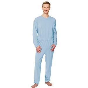 Suprima Overall met lange mouwen, lange pijpen ritssluiting op de rug, lichtblauw, maat L seizoenskleur