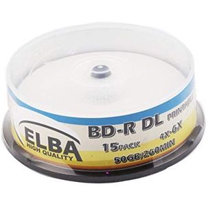 ELBA BLU-RAY BD-R 6 X 50GB 15 PACK CAKE BOX PRINTABLE