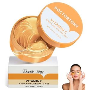 60 stuks oogpads, oogpads tegen kringen rond de ogen, vitamine C Under Eye Patches, collageen oogpads, met vitamine C, anti-aging oogpads, voor oogverzorging, tegen wallen en rimpels