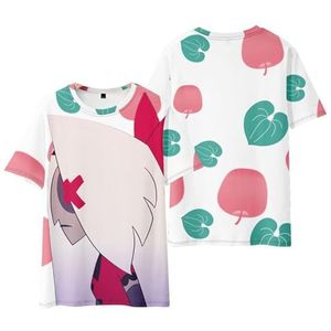 Grappige Anime Print T-shirt Sportkleding Unisex, Casual Anime Figuur Tops Outfit, Korte Mouw Gepersonaliseerde Kleding voor Zomer Cosplay Party, A, XL