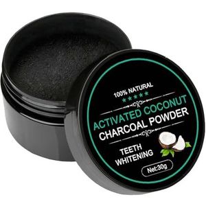 BOREK Tooth Powder, Charcoal Teeth Whitening Powder, Natural Charcoal Toothpaste, Coconut Charcoal Tooth Cleaning Toothpaste, Tooth Stain Removal Paste for Whitening Teeth Gums and Enamel