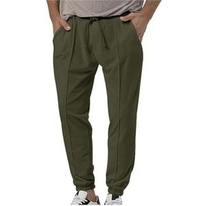 Lange Joggingbroeken For Heren Vintage Losse, Ontspannen Pasvorm Joggingbroeken Stoffen Broeken Relaxed-fit Outdoorbroeken Joggingbroeken Vrijetijdsbroeken For Heren Wandelbroeken (Color : Green, Si