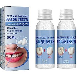 Tooth Repair Granules, Temporary Tooth Repair Kit, Temporary Tooth Filling Kit, Tooth Repair Granules Kit, Temporary Tooth for Everyone (2Pcs)