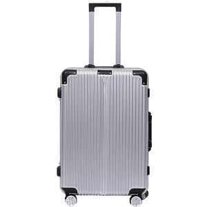 Koffer Handbagage Ingecheckte Bagage Koffer Met Wielen Harde Kofferbagage Met Draaiwielen Bagage (Color : Blue,Silver, Size : 28inch)