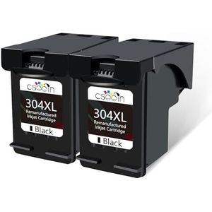 304XL Inktcartridge for HP304 Deskjet 2600-serie 2620 All-in-on 2630 2632(2pcs black)