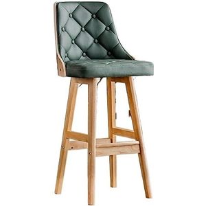 Ontbijt Barkrukken Set Van 2 Barkrukken Gestoffeerde Stoffen Kussen Aanrechthoogte Stoelen Met Houten Poten Voor Thuiskeuken Keuken Barstoelen(Color:C)