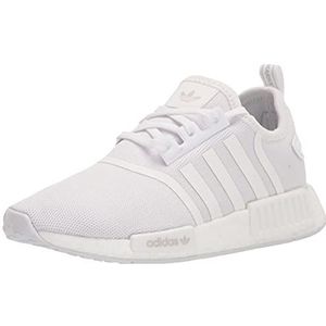 adidas Originals NMD_R1 Primeblue Skate Shoe, White/White/Crystal White, 6.5 US Unisex Little Kid