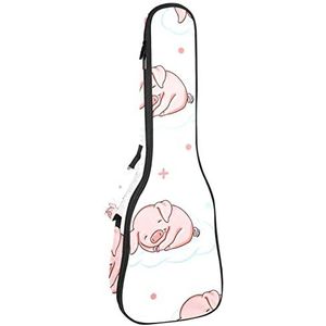 Ukulele Case Rusting Little Pink Pig Cloud Stars Ukulele Gig Bag met Verstelbare Strap Ukulele Cover Rugzak