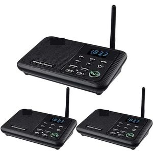 Walkie-talkie, 22-Kanaals FM Draadloze Intercoms Thuis Huis Zakelijk Kantoren Kamer naar kamer Bellen & Talking System 1 mijl lange afstand(3 Unit Black)