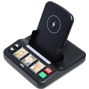 VOCA Senior handsfree systeem met 3 snelkiesfotoknoppen, noodoproep, draadloos opladen, oproepindicator, eenvoudige installatie en bediening