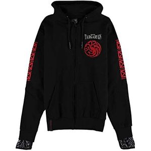 Game Of Thrones Capuchon House Targaryen Crest nieuw Officieel Mannen Zwart