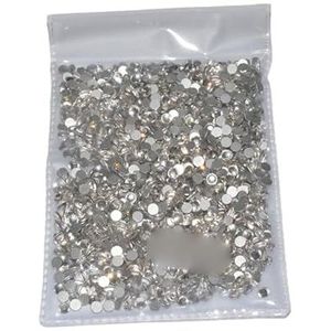 Glitter Crystal Nail Art Steentjes SS3-SS30 Plaksteen Clear Niet Hot Fix Steentjes Lijm Op Nail Art Decoraties-Clear SS16 1440pcs