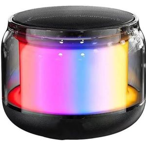 Panlouting Mini Bluetooth 5.0 luidspreker | RGB LED-licht MP3 | ingebouwde microfoon voor handsfree bellen | TF-kaartsleuf en 3,5 mm AUX