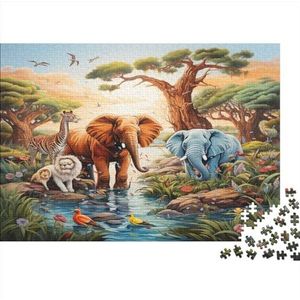 Wildlife legpuzzels uitdagende educatieve spelletjes bospuzzelcadeaus voor volwassenen en tieners van premium houten plank vierkante puzzels voor koppels en vrienden 500 stuks (52 x 38 cm)