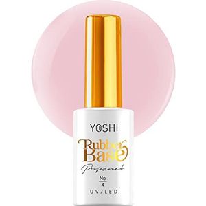 Yoshi Rubber Base 10 ml - rubberen basis voor nagels - rubberen nagelbasis - uv-nagellak basis - duurzame nagels - professionele builder base - elastische nagelprimer - poederroze
