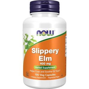 NOW NU Slippery Elm 400 mg 100 plantaardige capsules