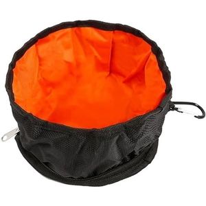 Waterdichte opvouwbare nylon voerbak for buiten wandelen en voeren, geschikt for honden van alle maten (Color : Black)