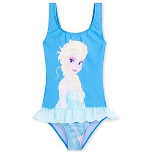 Disney Stitch Zwemkleding Meisjes Zomervakantie Essentials Minnie Mouse Frozen Ariel Peuters Tieners Kinderen Zwemkleding 2-14 Jaar Eendelig Zwempak Strand Zwembad (Blauw Elsa, 5-6 Jaar)