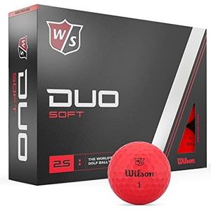 WILSON Staff Duo Soft Golfballen, verpakking van 12 stuks, rood
