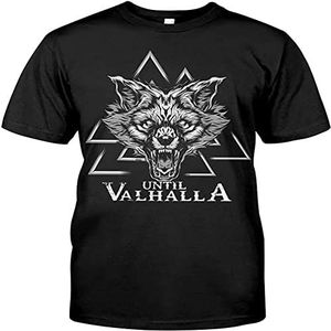 Nordic Viking T-shirt Voor Heren Cool Wolf Graphic, Dierlijke 3D-geprint Katoen, Korte Mouwen Zijn Kreukvrij En Ademend Neutraal Stretch.