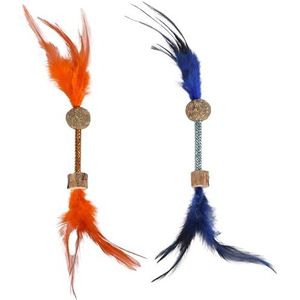 Flamingo Jchat Boleo + Mattaabi + kattengras, oranje/blauw, 9 cm, assortiment